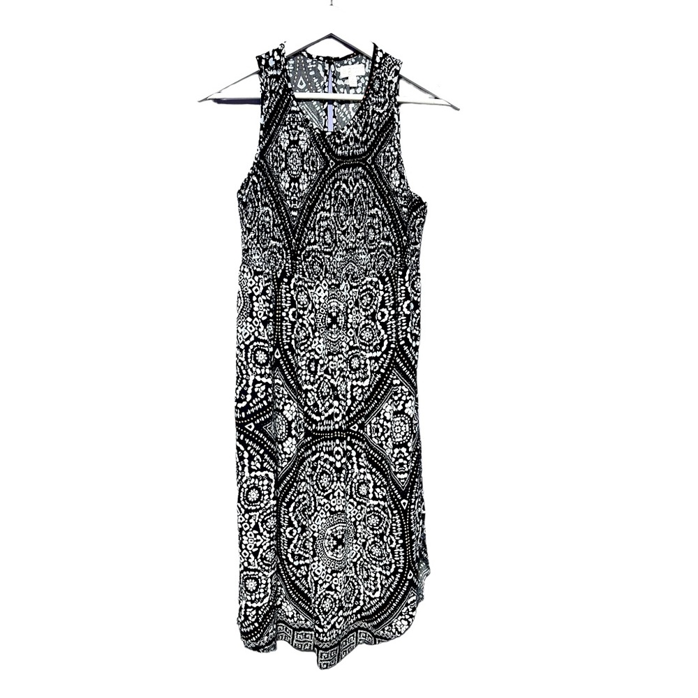 Aglow Tribal Natural BoHo Sundress Crinkle Top Flowy Bottom Small